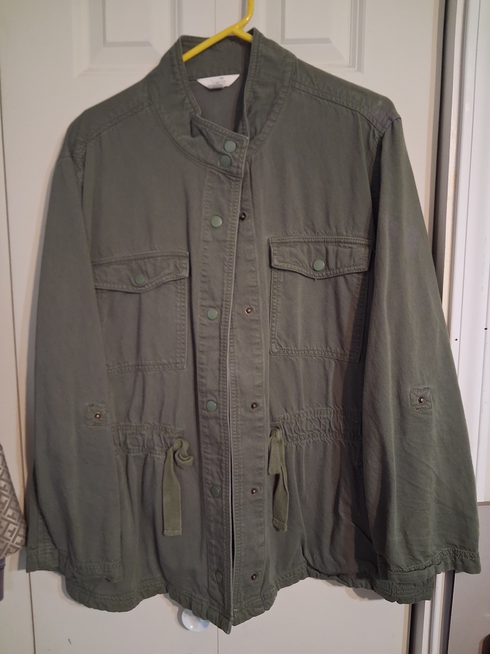 Terra & Sky Army Green Button-Front Jacket